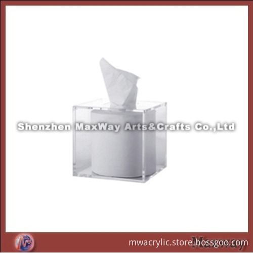 Pure Cubical Fashional Acrylic/Perspex Napkin Box with Simple Style